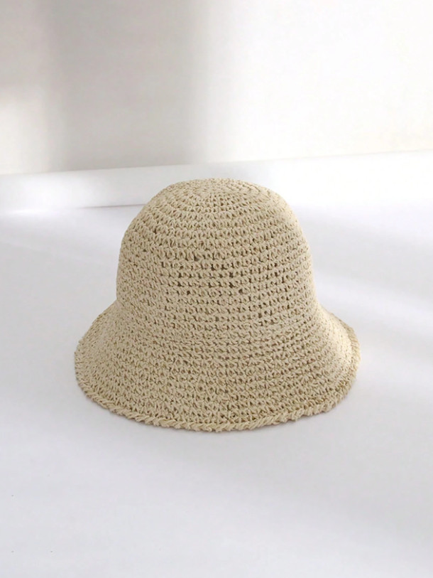 beżowy kapelusz bucket
