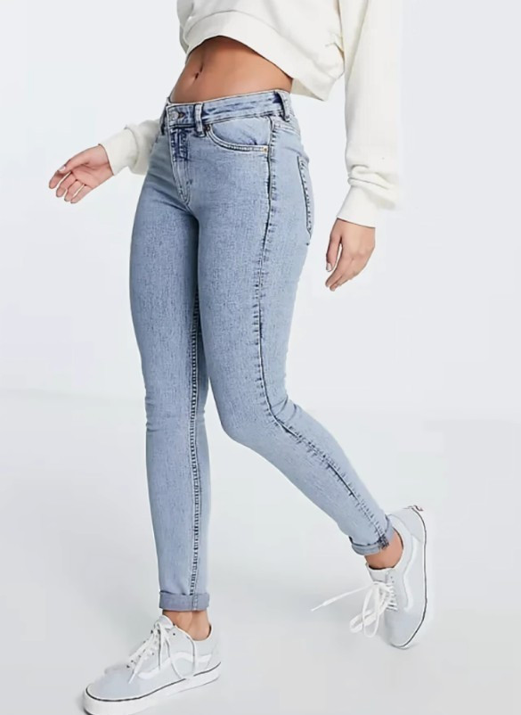NIEBIESKIE SPODNIE RURKI JEANS