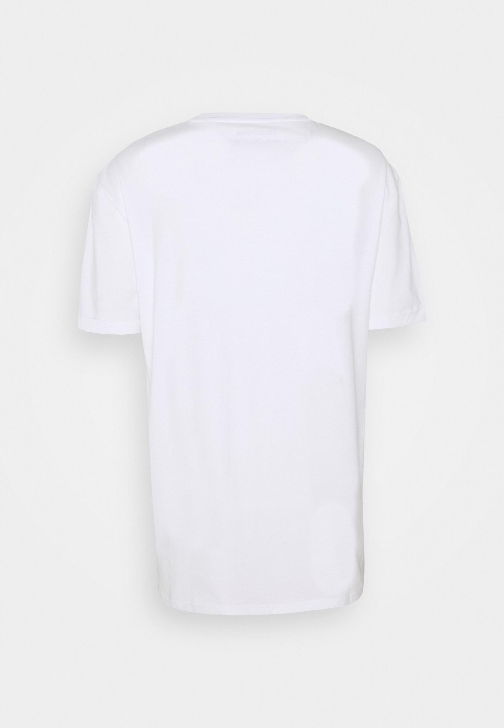 biały t-shirt logo 
