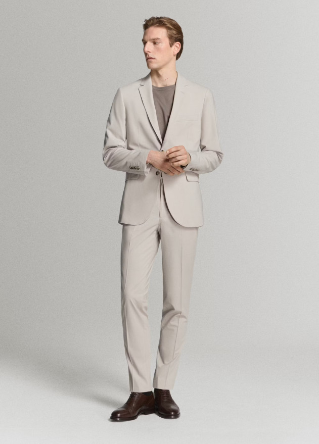 eleganckie spodnie garniturowe slim-fit