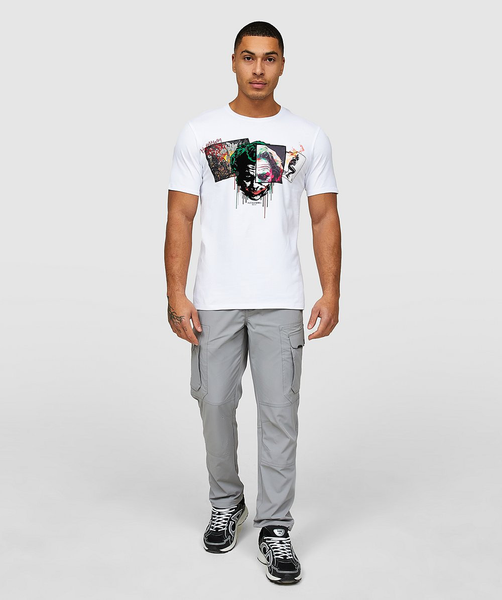 biały t-shirt Risatina print Joker