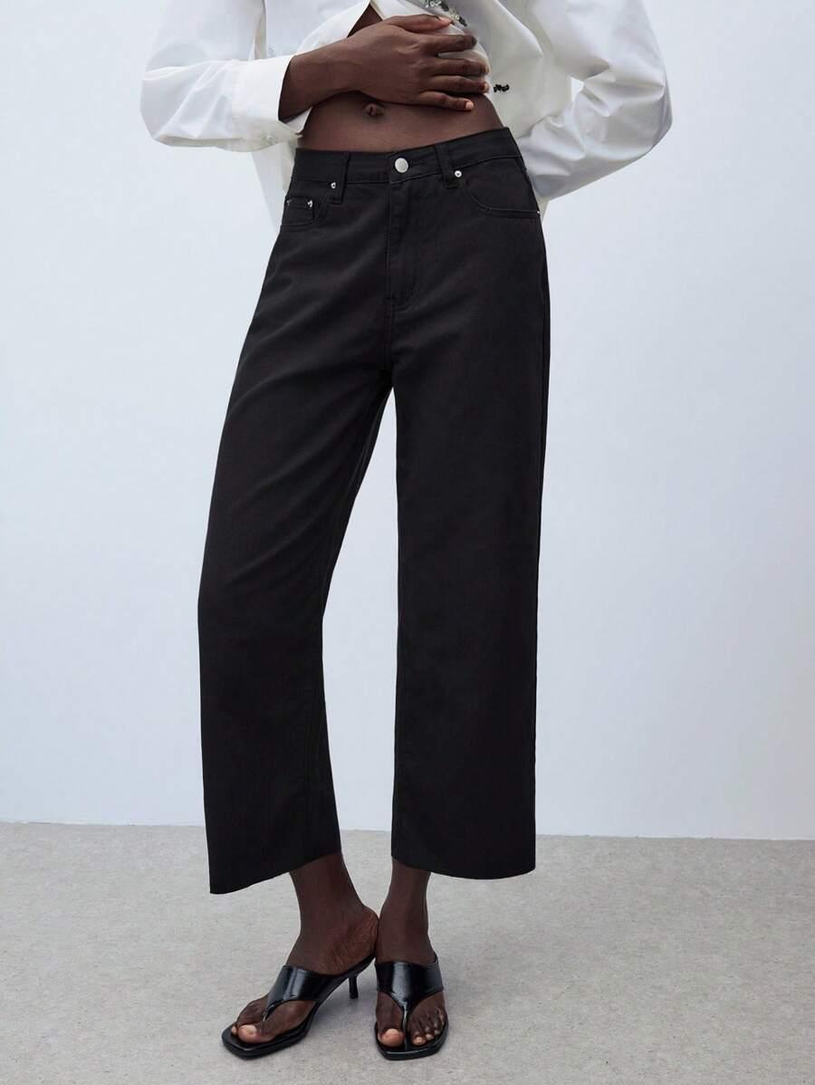 CZARNE SPODNIE JEANS