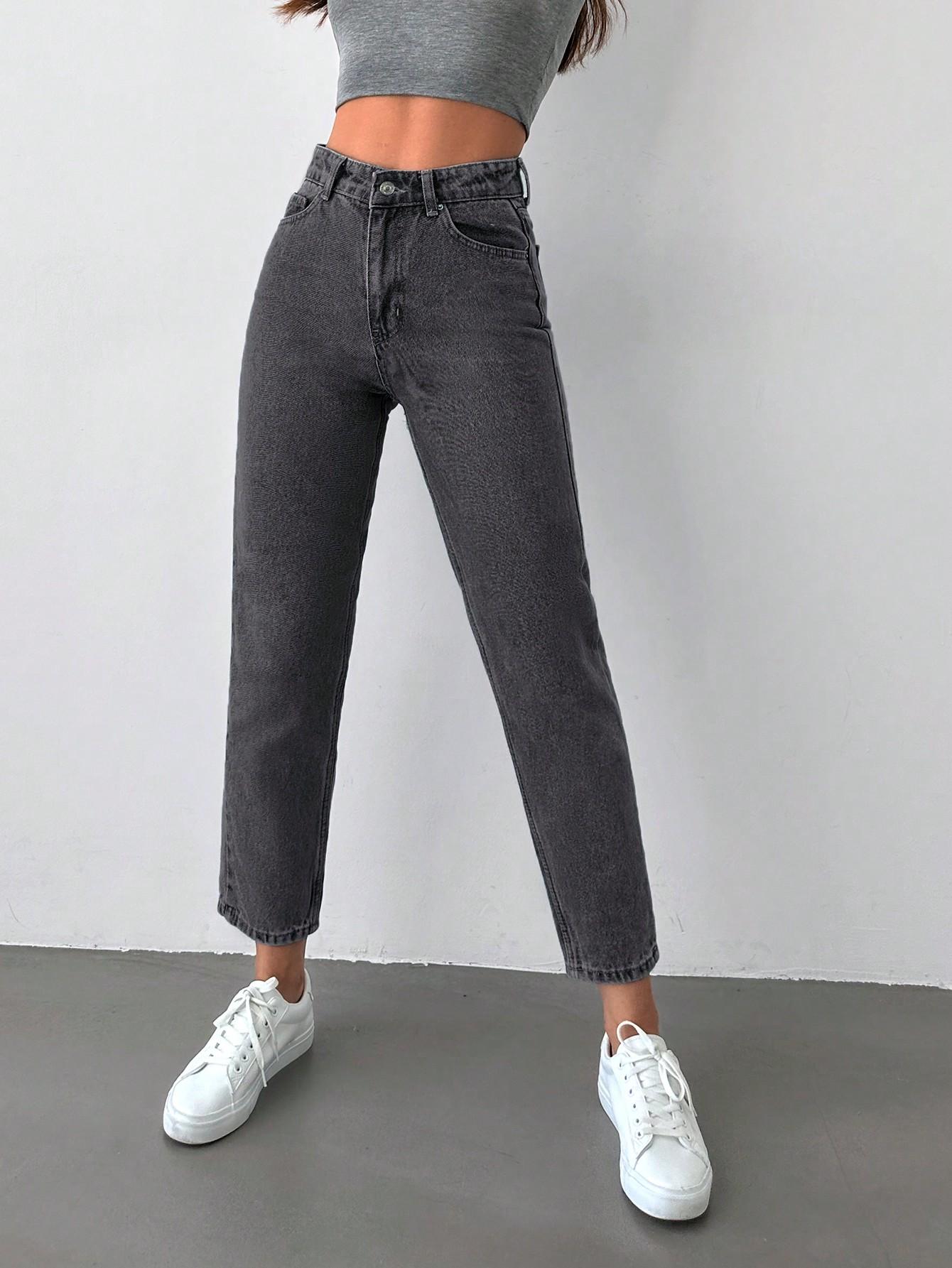 SPODNIE JEANS WYSOKI STAN KIESZENIE