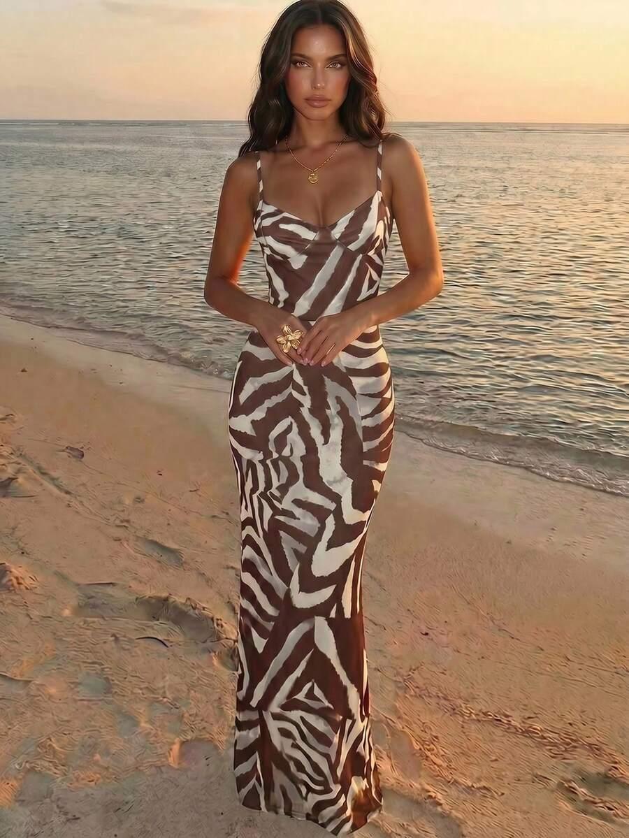 MAXI SUKIENKA ANIMAL PRINT