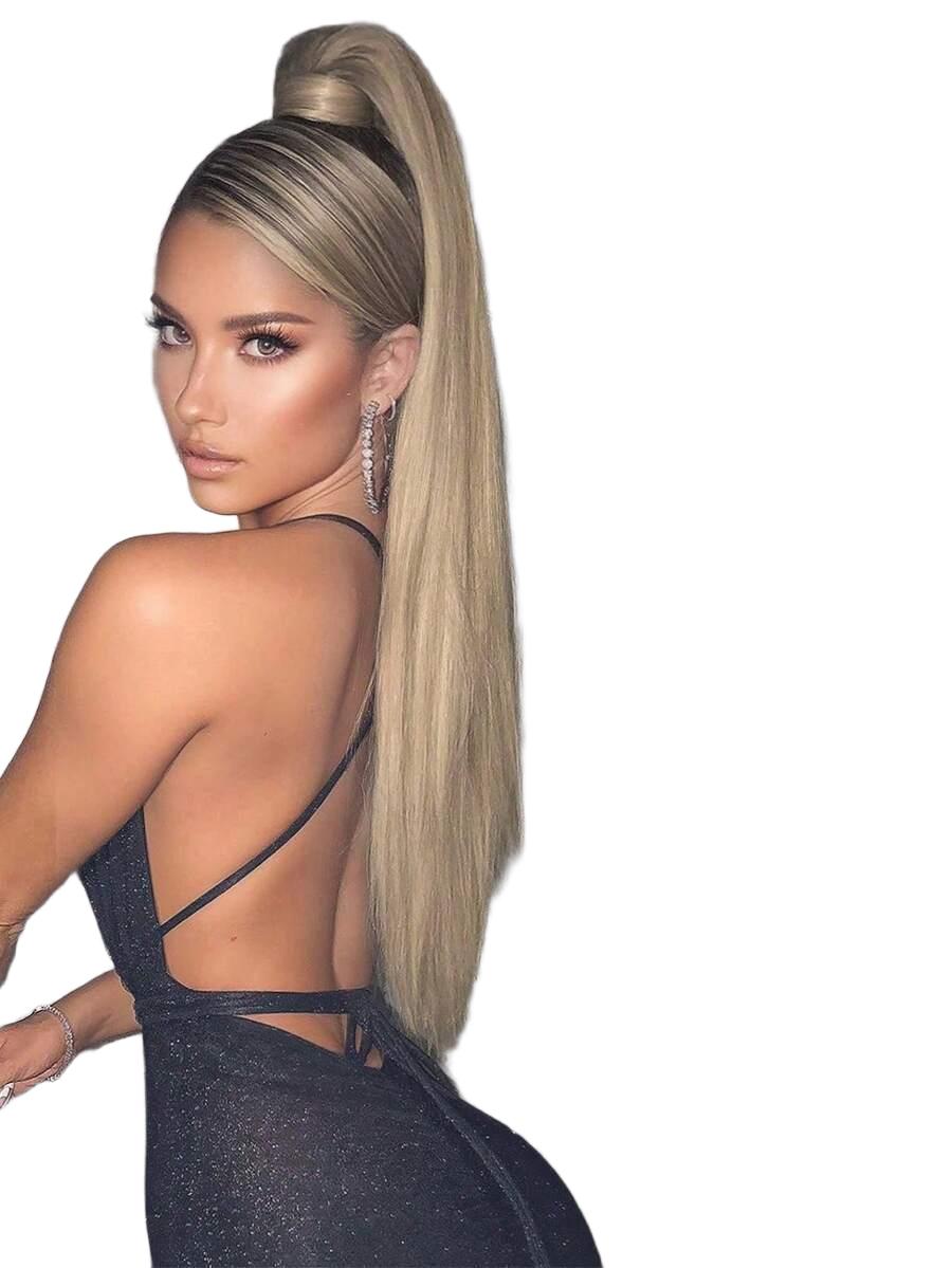 włosy syntetyczne blond kucyk