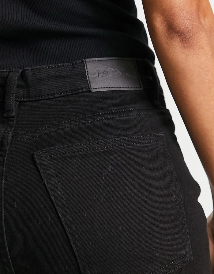CZARNE SPODNIE JEANS MID WAIST