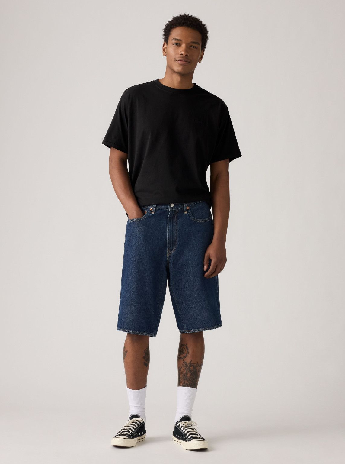 krótkie spodenki jeans baggy