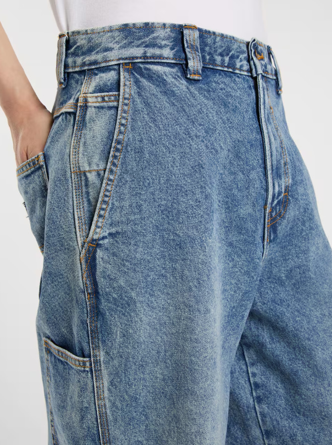 NIEBIESKIE SPODNIE BAGGY JEANS
