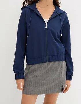 BLUZA DAMSKA Z LAMPASAMI KAPTUR