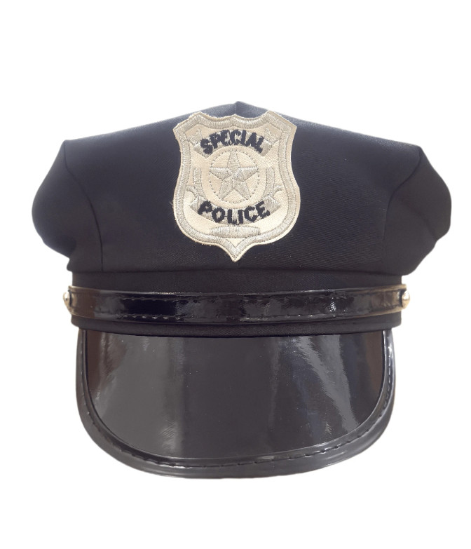 KOSTIUM GRANATOWA CZAPKA POLICJANTA 2szt.