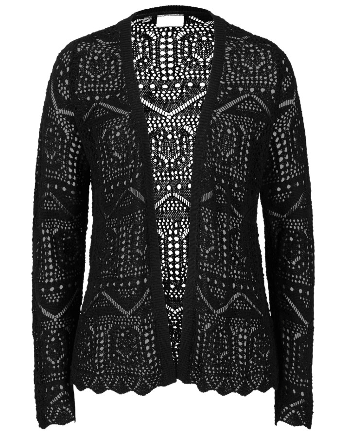 SWETER AŻUROWY BEZ ZAPIĘCIA
