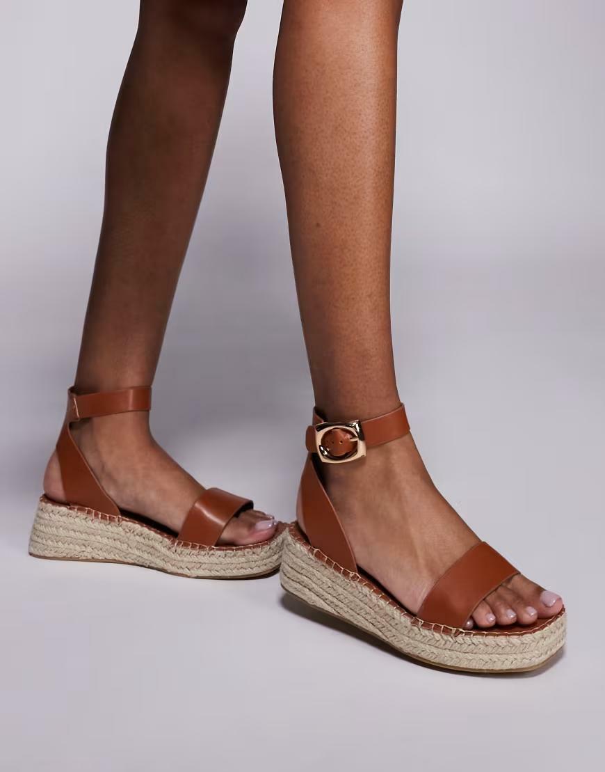 BRĄZOWE SANDAŁY ESPADRYLE