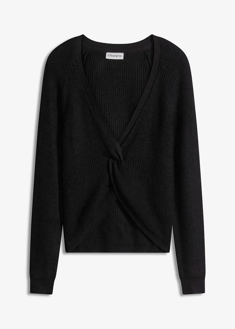 SWETER DAMSKI GŁĘBOKI DEKOLT REGULAR