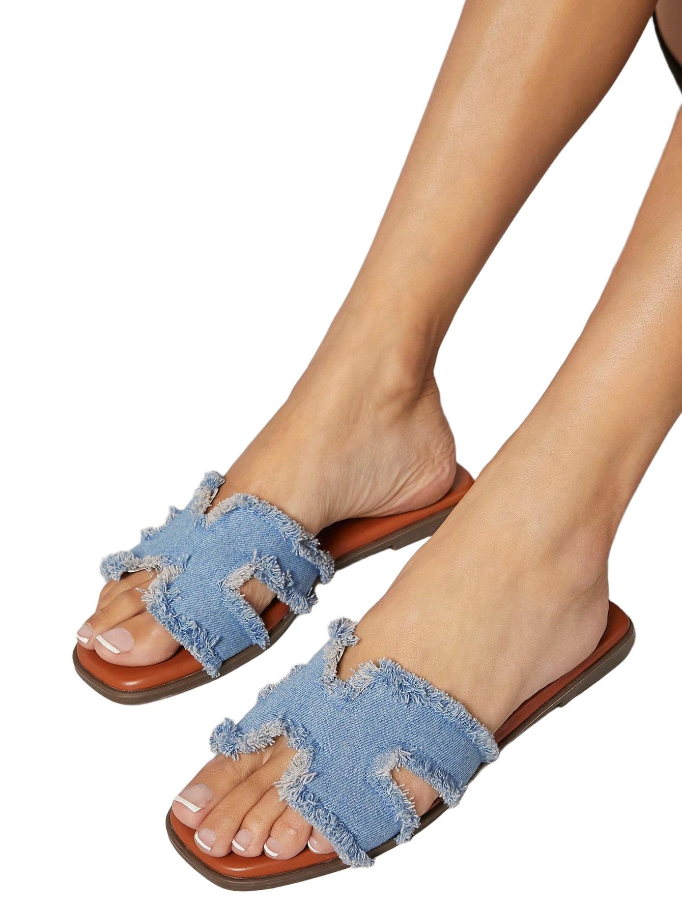 KLAPKI JEANSOWE DAMSKIE