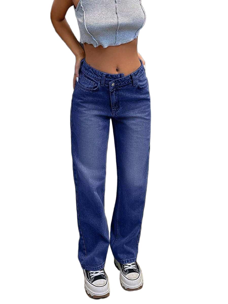 JEANSY DAMSKIE MOM JEANS BAWEŁNIANE WYSOKI STAN REGULAR