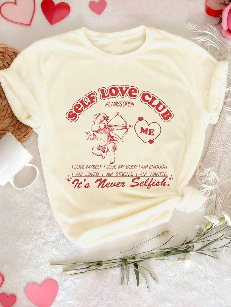 żółty t-shirt nadruk