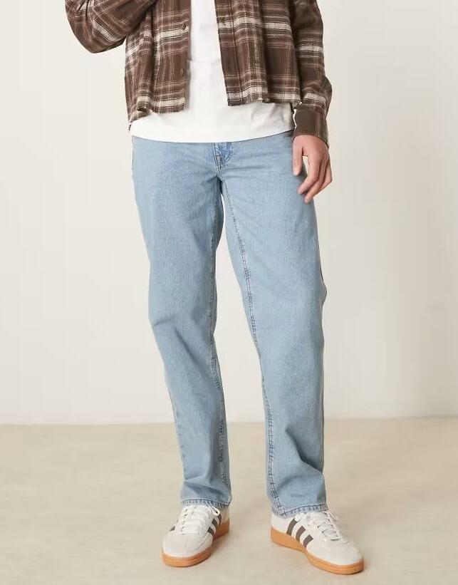 NIEBIESKIE SPODNIE JEANS PROSTE NOGAWKI