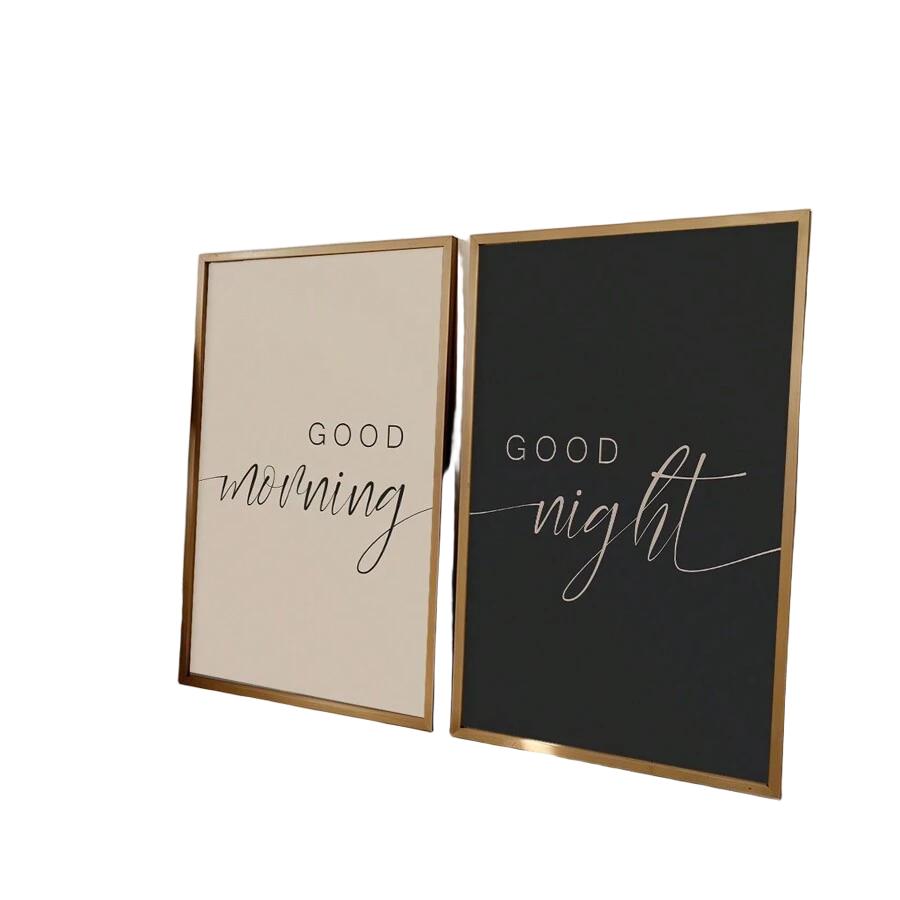 plakat napis good morning good night