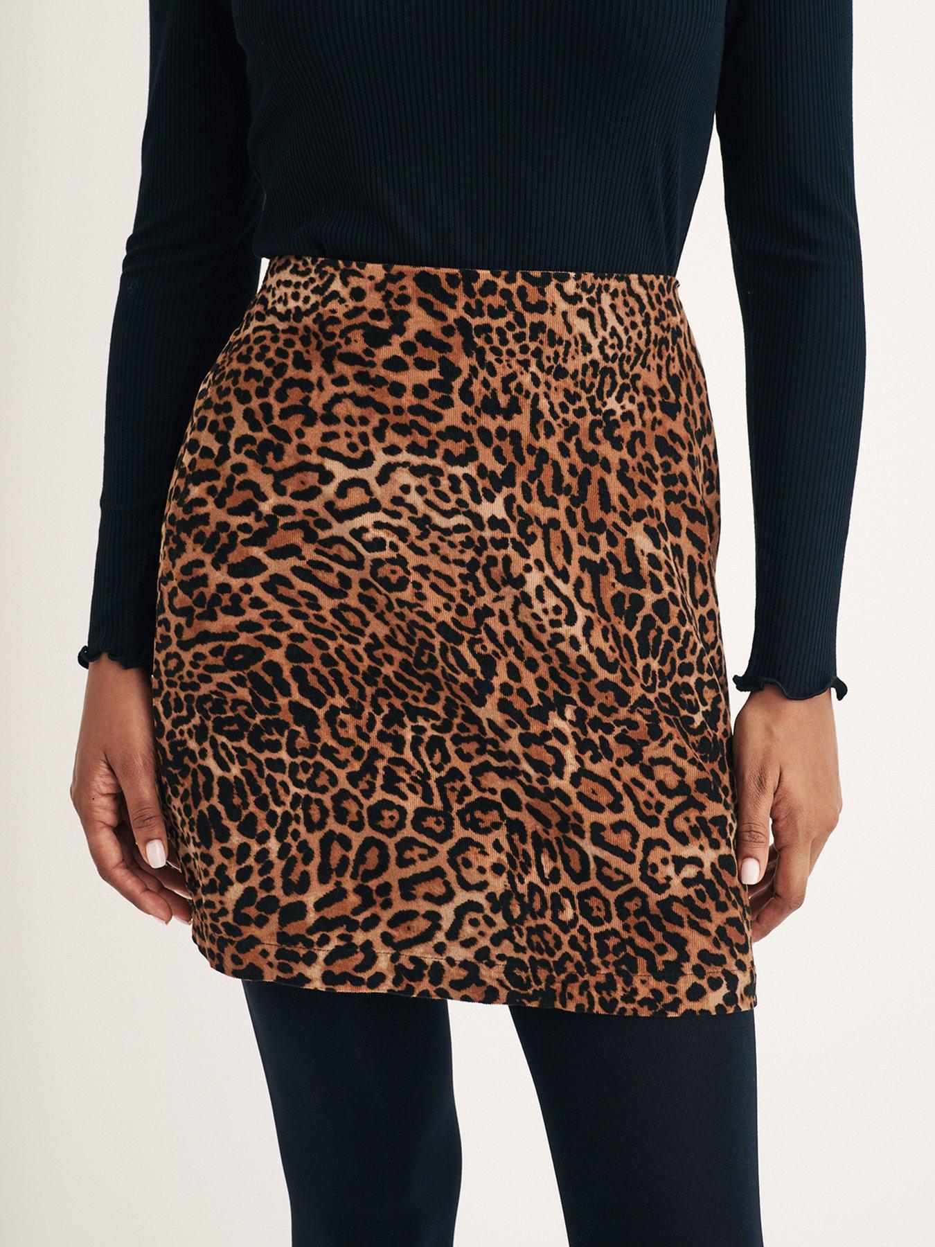 NEW LOOK SPÓDNICA MINI W PANTERKĘ