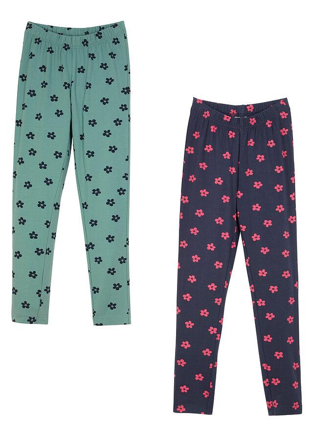 LEGGINSY DZIEWCZĘCE BAWEŁNIANE 2 SZT.