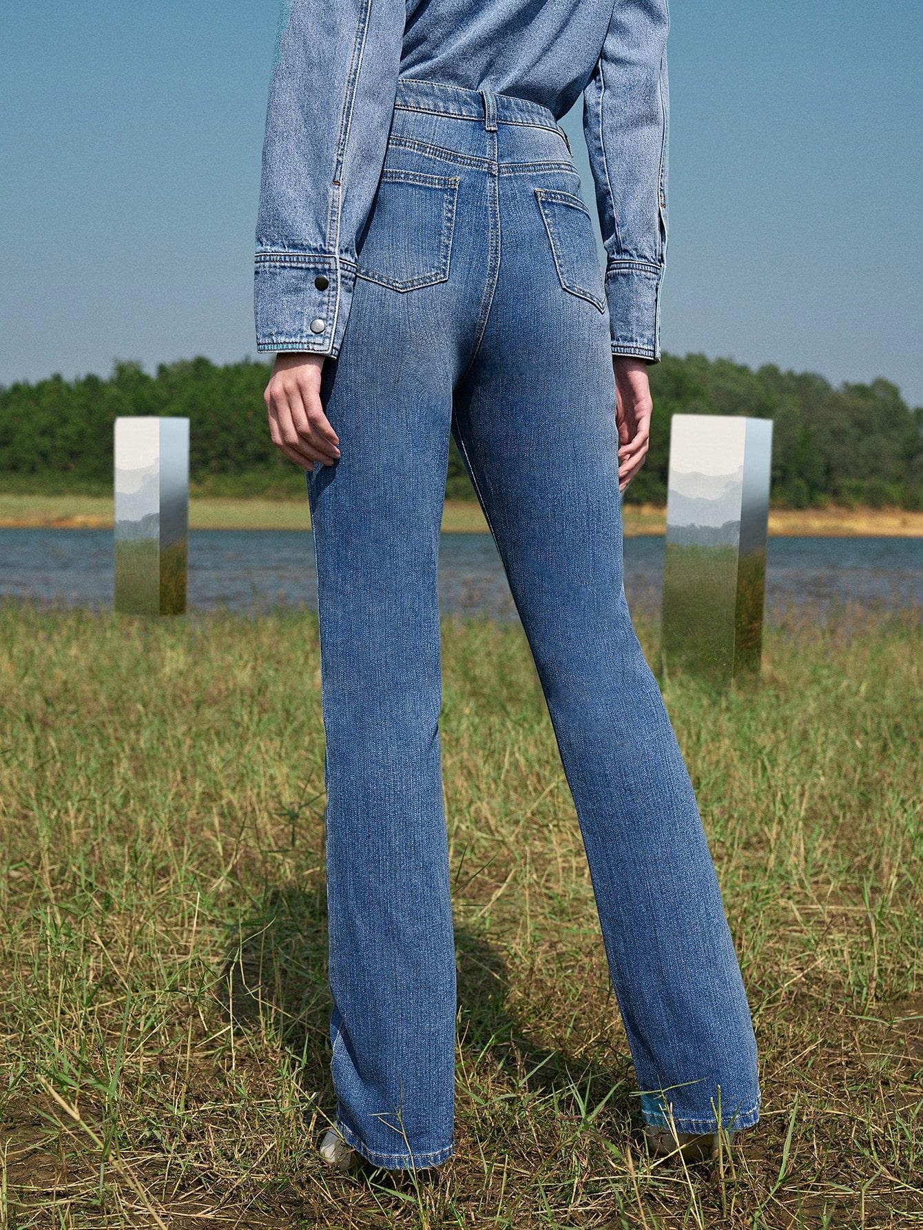 SPODNIE JEANS PROSTA NOGAWKA