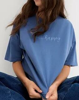 T-SHIRT DAMSKI BAWEŁNIANY OKRĄGŁY DEKOLT