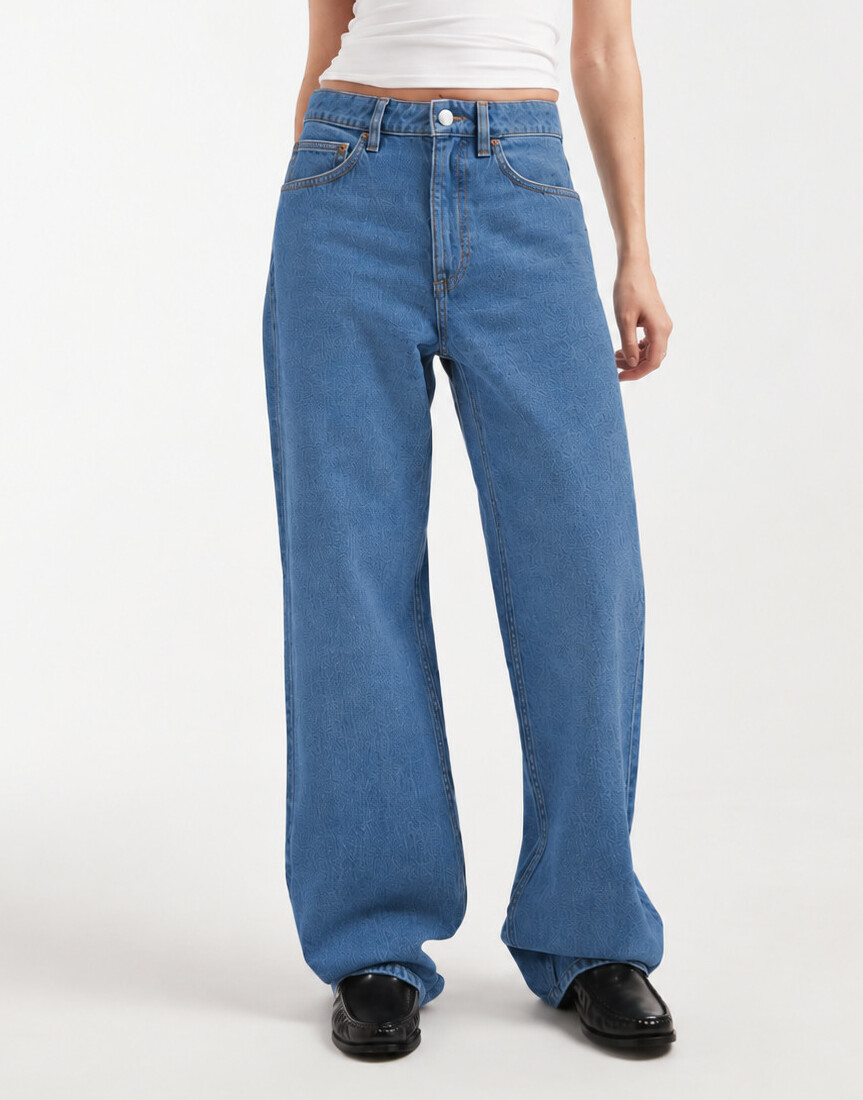 spodnie jeans proste nogawki