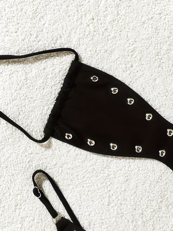CZARNA GÓRA OD BIKINI wiązanie