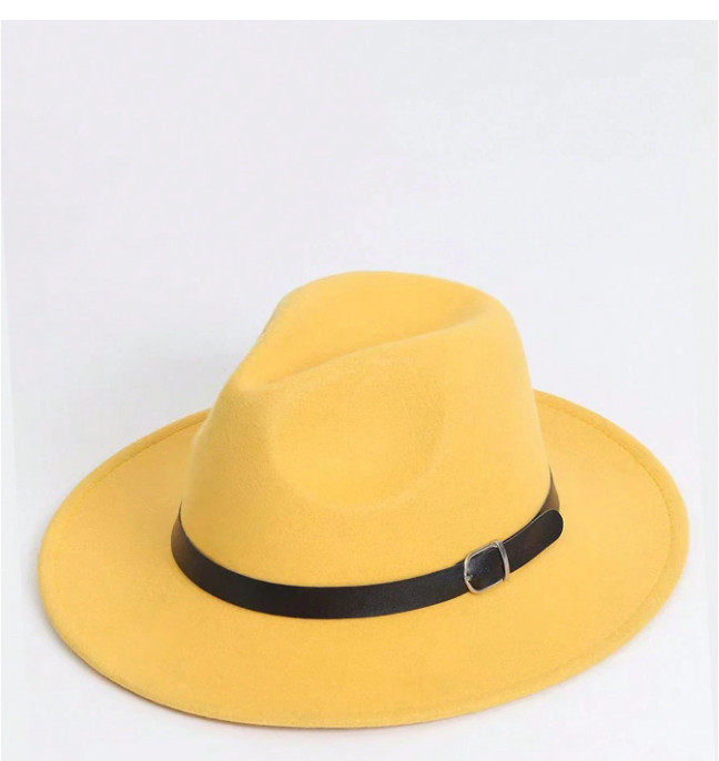 żółty KAPELUSZ FEDORA