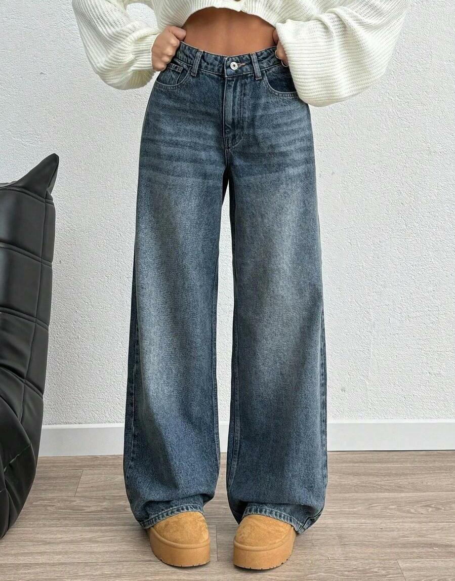 SPODNIE JEANS WYSOKI STAN