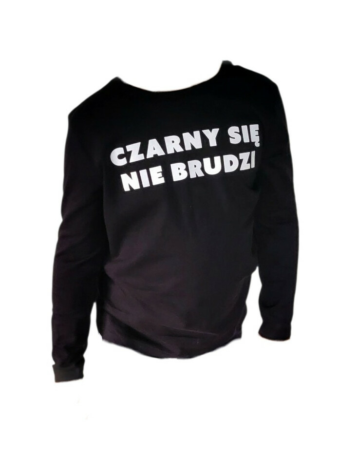 czarna koszulka długi rękaw nadruk