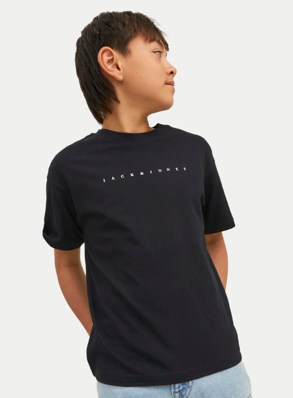 klasyczny bawełniany czarny t-shirt logo