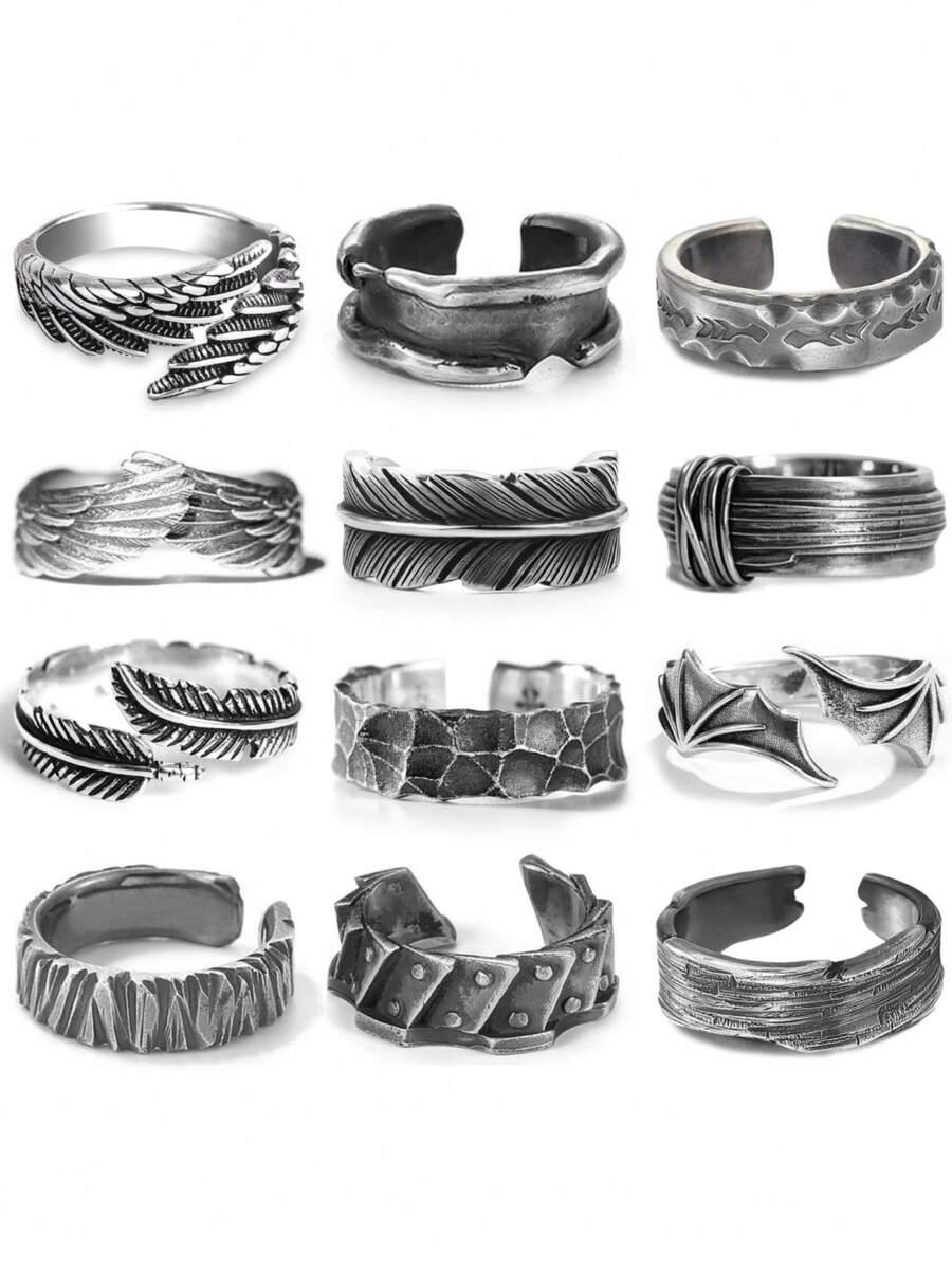 SREBRNY PIERŚCIONEK 11-PACK