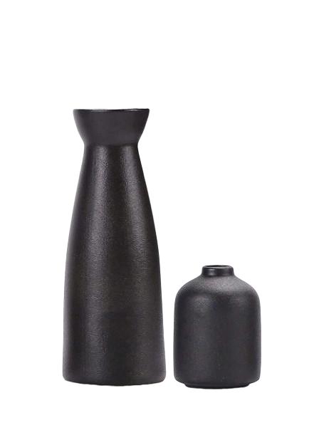 CZARNY WAZON DEKORACYJNY 2-PACK