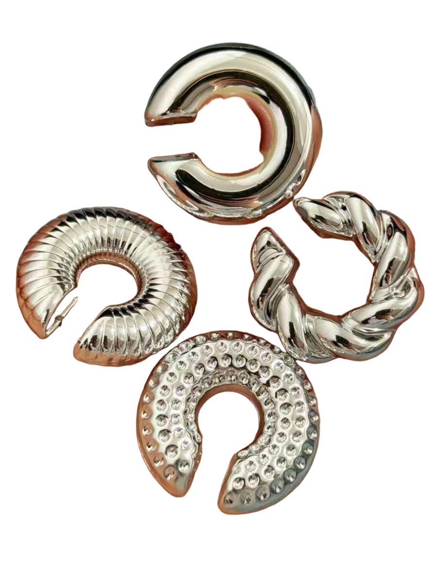 srebrne klipsy 3-pack