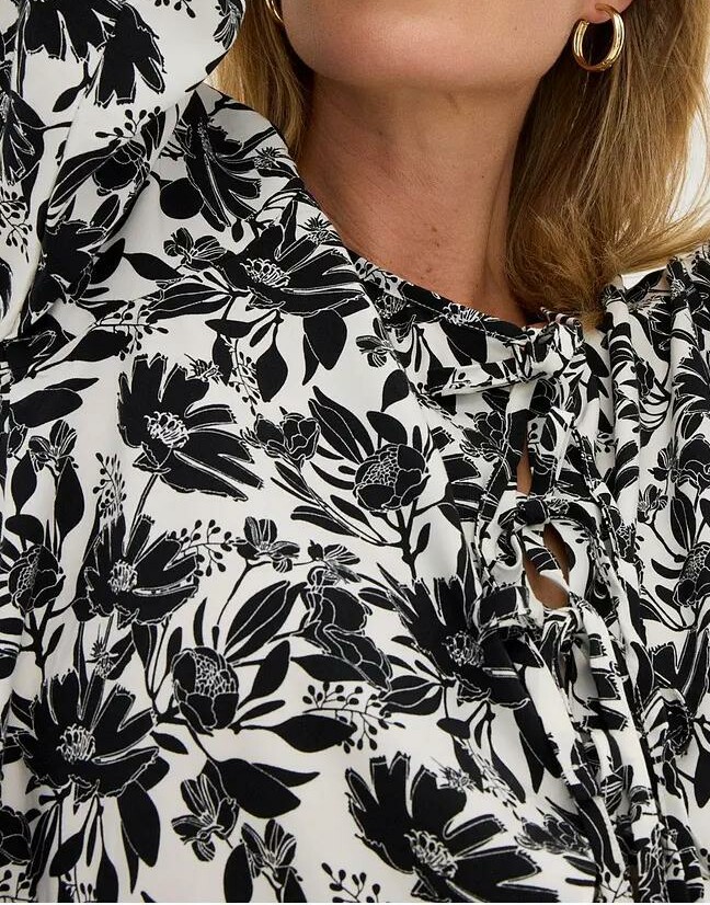 TUNIKA DAMSKA PLUS SIZE Z KOŁNIERZYKIEM I DŁUGIM RĘKAWEM