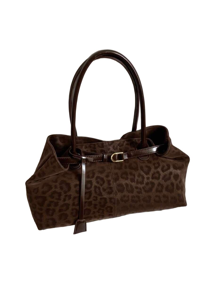brązowa torebka animal print 