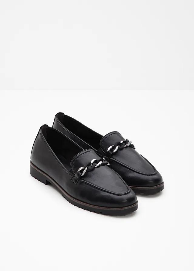BUTY LOAFERS Z OZODBNYM ŁAŃCUCHEM