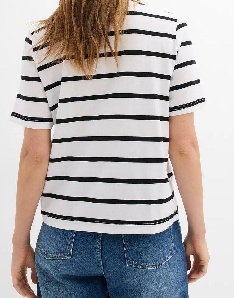 T-SHIRT DAMSKI BAWEŁNIANY OKRĄGŁY DEKOLT