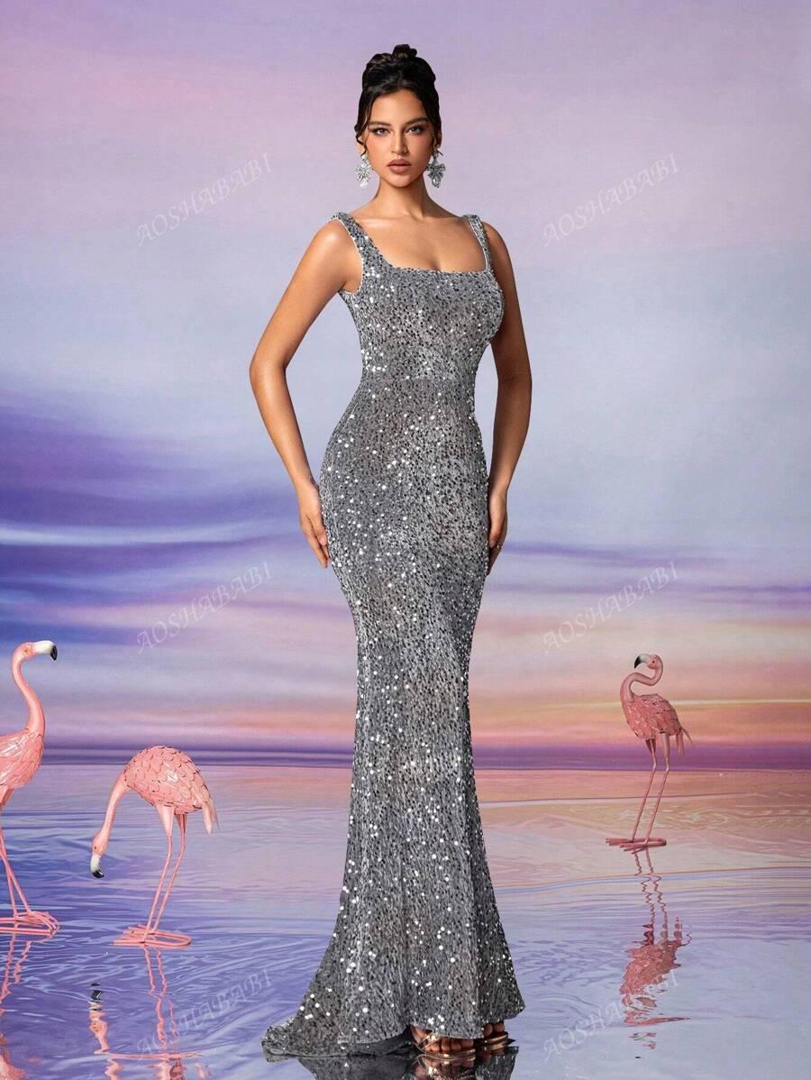 MAXI SUKIENKA CEKINY GLAMOUR