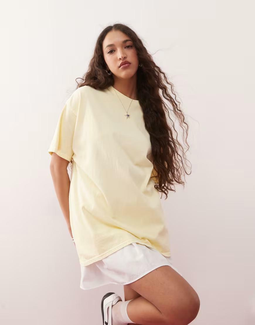 żółty t-shirt oversize