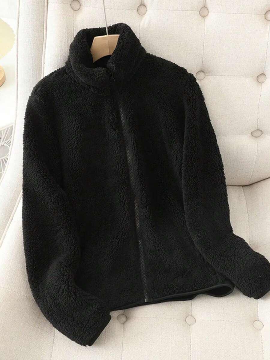 CZARNA ROZPINANA BLUZA MIŚ