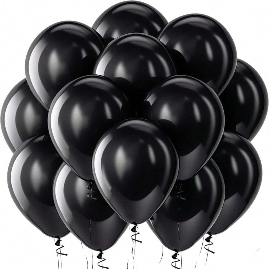czarne balony 10 szt