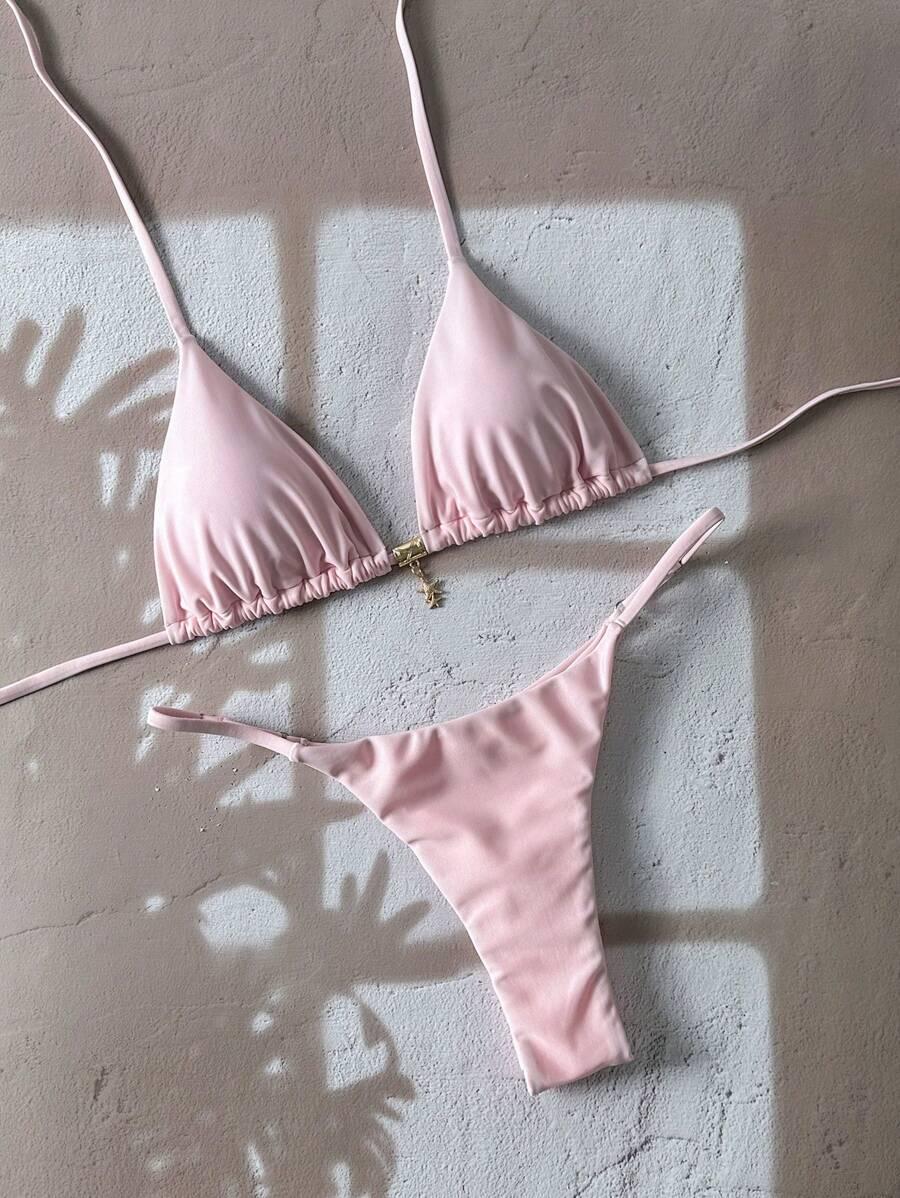 różowa góra od bikini