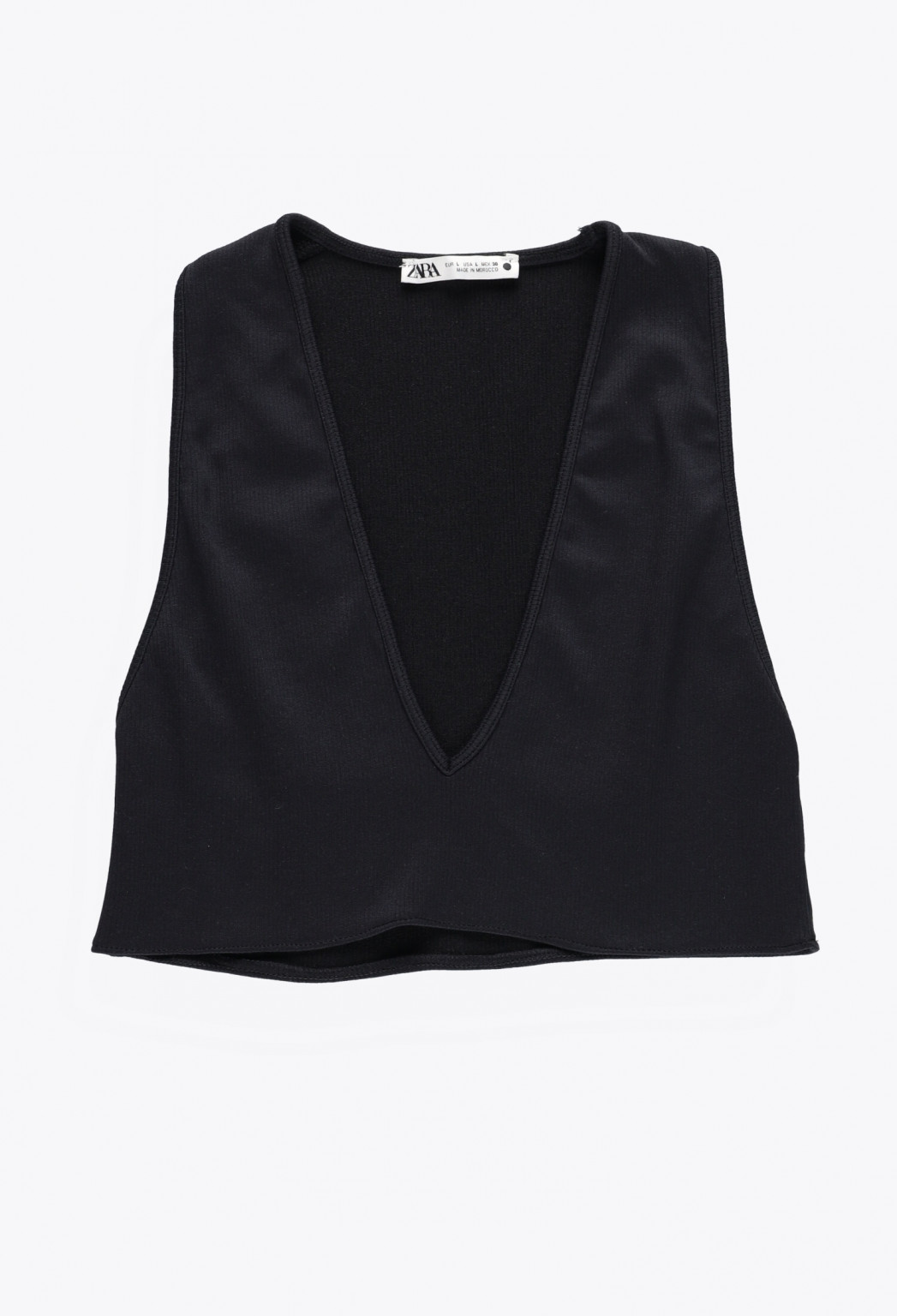 CZARNY CROP TOP 