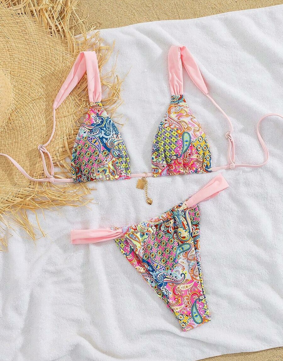 KOMPLET BIKINI WZÓR ZDOBIENIE