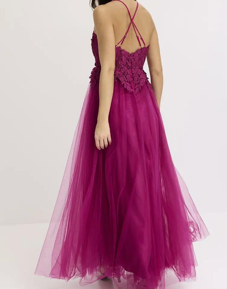 ELEGANCKA MAXI SUKIENKA Z KORONKĄ 