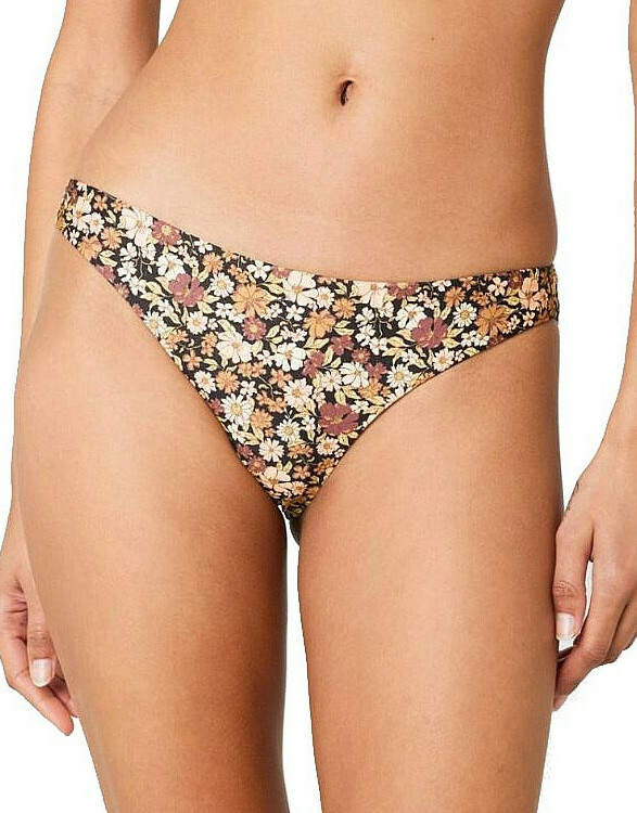 DÓŁ OD BIKINI PRINT KWIATY POŁYSK 