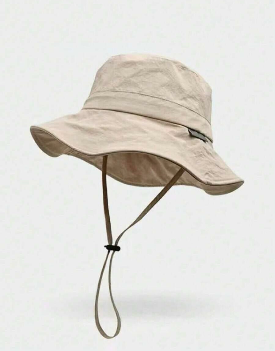 beżowy kapelusz bucket
