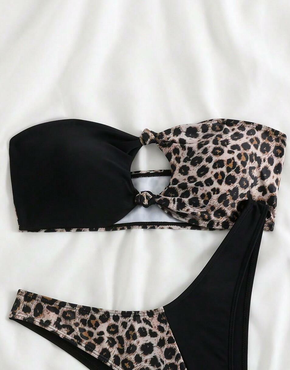 góra od bikini animal print